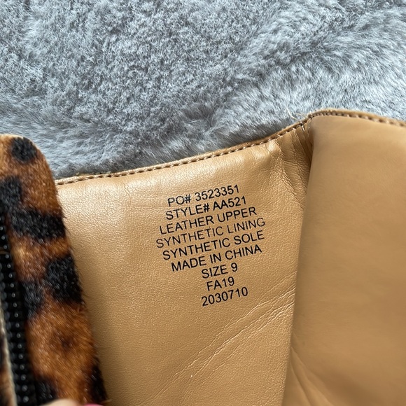 J. Crew Leopard Ankle Boots Calf Hair 9 - Picture 5 of 5